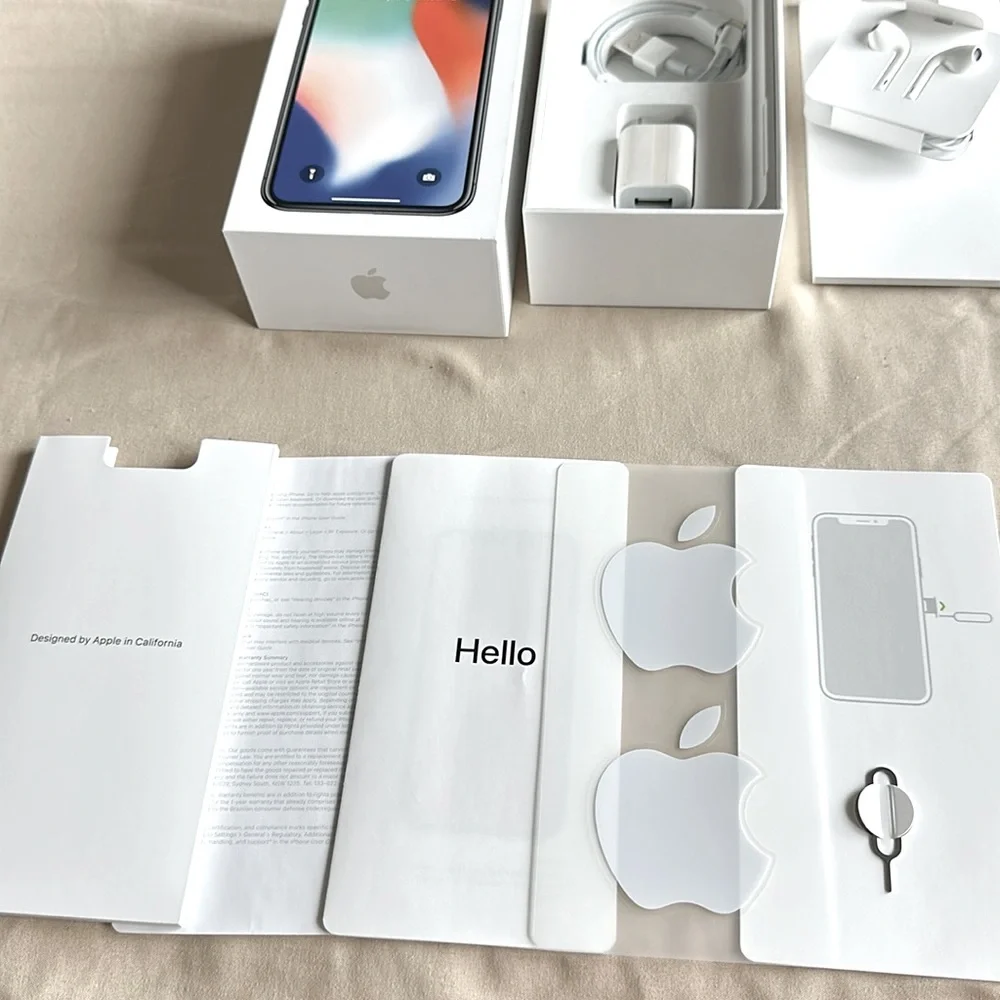 iPhone X accessories with box